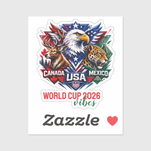 Tribale wildlife harmonie wereldbeker 2026  sticker (Vel)
