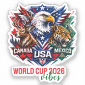 Tribale wildlife harmonie wereldbeker 2026  sticker (Voorkant)