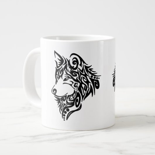 Tribale Wolf Grote Koffiekop (Links)