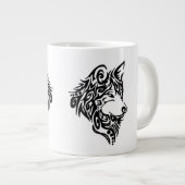 Tribale Wolf Grote Koffiekop (Voorkant rechts)