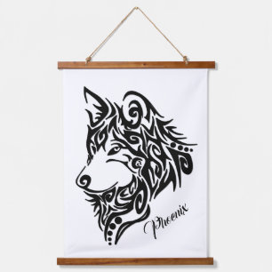 Tribale Wolf Hangend Wandkleed