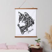 Tribale Wolf Hangend Wandkleed (Slaapkamer)