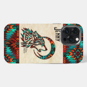 Tribale Wolf iPhone Hoesje (Achterkant horizontaal)