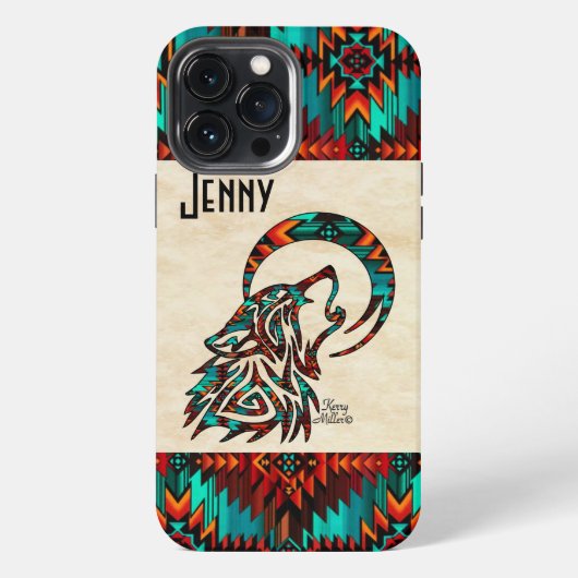 Tribale Wolf iPhone Hoesje (Achterkant)