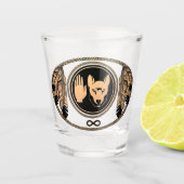 Tribale Wolf Shot Glass Metis Vlaggenbril en beker (Voorkant)