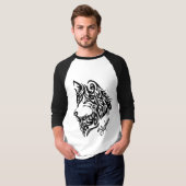 Tribale Wolf T-shirt (Voorkant volledig)