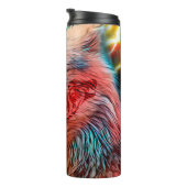 Tribale Wolf Thermosbeker (Geroteerd rechts)