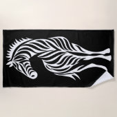 Tribale zebra silhouet minimal dierontwerp strandlaken (Voorkant)