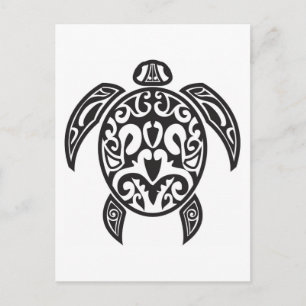 Tribale Zee Turtle Briefkaart