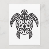 Tribale Zee Turtle Briefkaart (Voorkant)