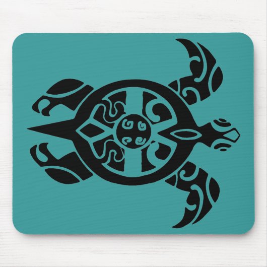 Tribale Zee Turtle Mousepad Muismat (Voorkant)