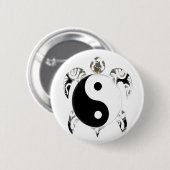 Tribale Zee Turtle Ronde Button 5,7 Cm (Voorkant /achterkant)