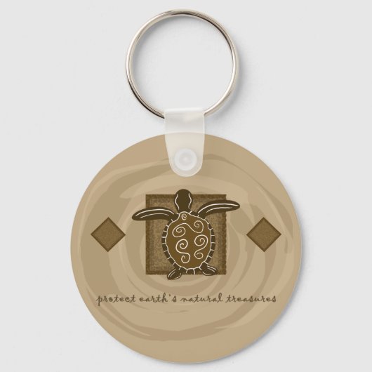Tribale Zee Turtle Sleutelhanger (Voorkant)