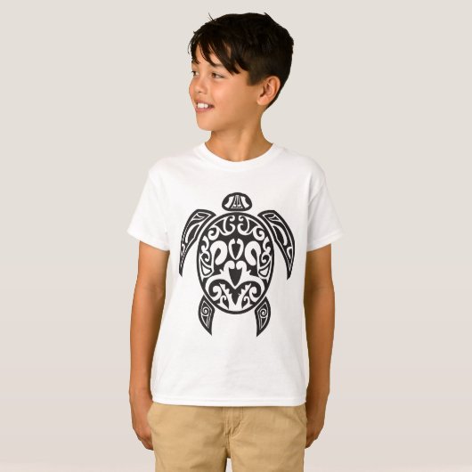 Tribale Zee Turtle T-shirt (Voorkant volledig)