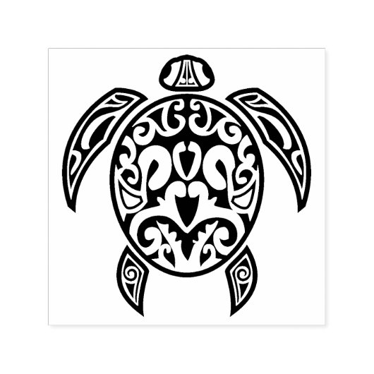 Tribale Zee Turtle Zelfinktende Stempel (Design)