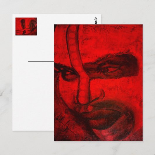 Tribale ziel briefkaart (Voorkant / Achterkant)