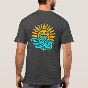 Tribale zon- en oceaangolven kunst t-shirt