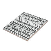 Tribale zwarte witte moderne Abstracte vormen Tegeltje (Zijkant)