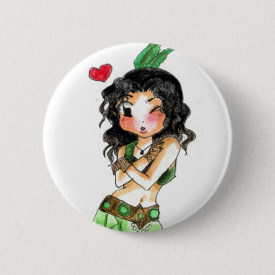 Tribalesque - Rosana Ronde Button 5,7 Cm
