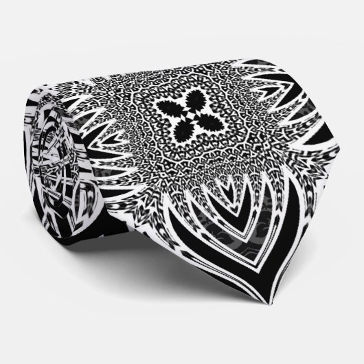Tribalistisch zwarte witte Mannen Mode stropdas (Opgerold)