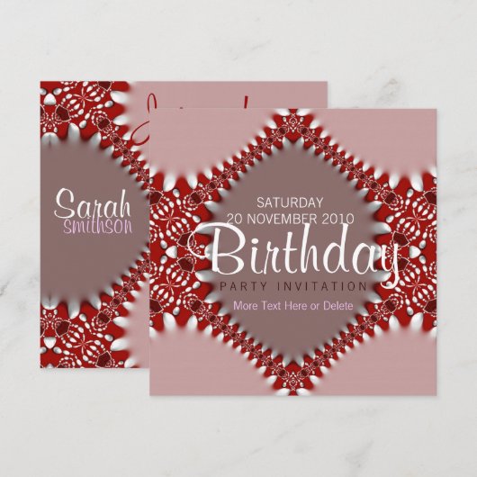 Tribalitische uitnodiging voor zoete verjaardag (Voorkant / Achterkant)