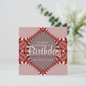 Tribalitische uitnodiging voor zoete verjaardag (Staand voorkant)