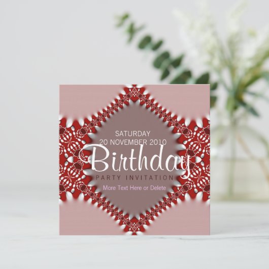 Tribalitische uitnodiging voor zoete verjaardag (Staand voorkant)