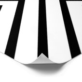 Tribbypatroon van moderne zwarte en witte strepen poster (Hoek)