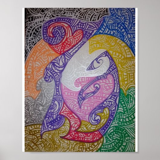 Tribe1 Maori Style Art Poster (Voorkant)