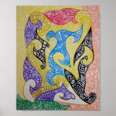 Tribe2 Maori Art by Roger R Whiteside Poster (Voorkant)