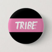 Tribe Double Pink Ronde Button 5,7 Cm (Voorkant)