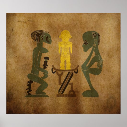 tribe krijger rituele scène rockcaring poster (Voorkant)