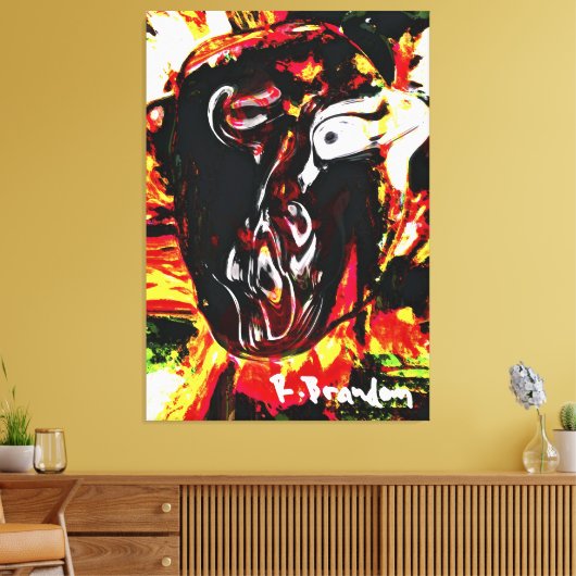 "Tribe Leader" Galerij Verpakt Canvas Schilderij (Insitu (Woonkamer))