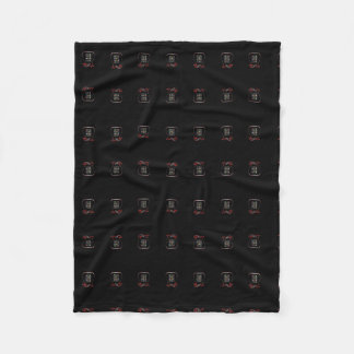 Tribe Levi Black Fleece Blanket, klein Deken