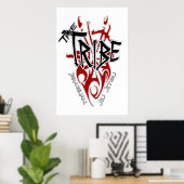 Tribe Poster groot wit [22,86 x 34,5 inch] (Thuiskantoor)