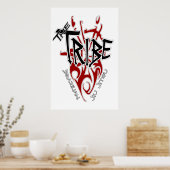 Tribe Poster groot wit [22,86 x 34,5 inch] (Keuken)
