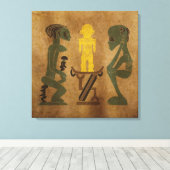 tribe rituele rotscrisis canvas afdruk (Insitu (Houten vloer))