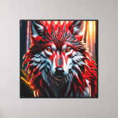 Tribe wolf canvas afdruk (Voorkant)