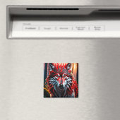 Tribe wolf magneet (Insitu (Vaatwasser))