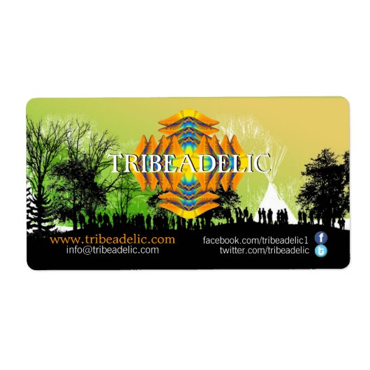 Tribeadelic Records Sticker Label (Voorkant)