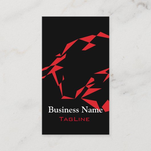 TribeBull Rood op zwart Visitekaartje (Voorkant)