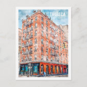 Tribeca New York Famous Travel Waterverf Sketch Briefkaart (Voorkant)