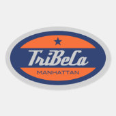 TriBeCA Ovale Sticker (Voorkant)