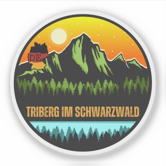 Triberg im Schwarzwald, Baden-Württemberg Duitslan Sticker (Voorkant)