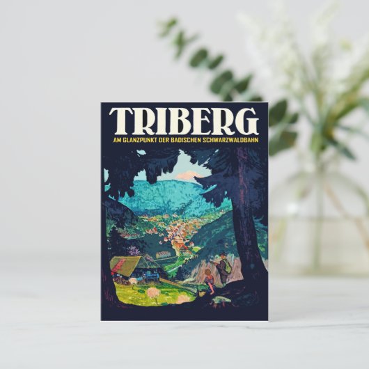 Triberg im Schwarzwald, uitzicht uit het zwarte bo Briefkaart (Staand voorkant)