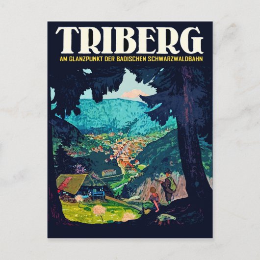 Triberg im Schwarzwald, uitzicht vanaf het Zwarte Briefkaart (Voorkant)