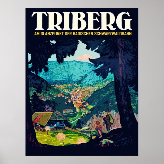 Triberg im Schwarzwald, uitzicht vanaf het Zwarte  Poster (Voorkant)