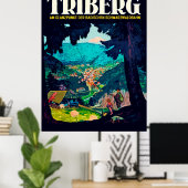Triberg im Schwarzwald, uitzicht vanaf het Zwarte  Poster (Thuiskantoor)
