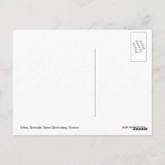Triberg Waterfall Briefkaart (Achterkant)