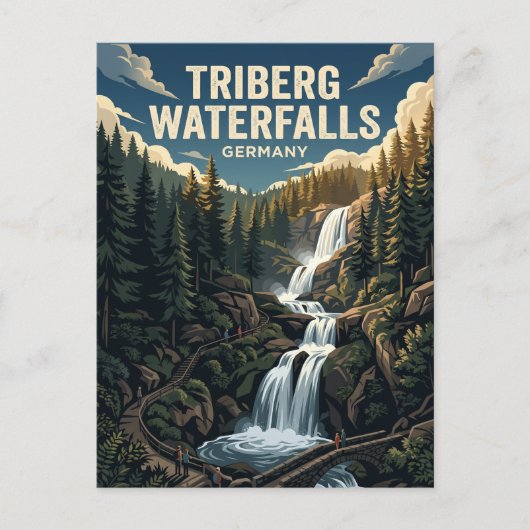 Triberg Watervallen Duitsland Briefkaart (Voorkant)